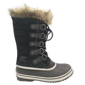 NEW Sorel Joan Of Arctic Snow Boots Womens 7 Chic Suede Fur Cozy Warm Outdoors